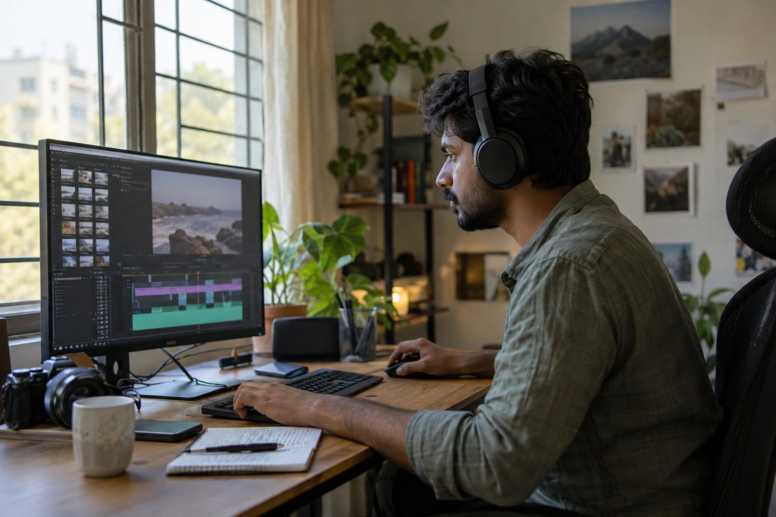 Video Editing & Motion Graphics learning scene